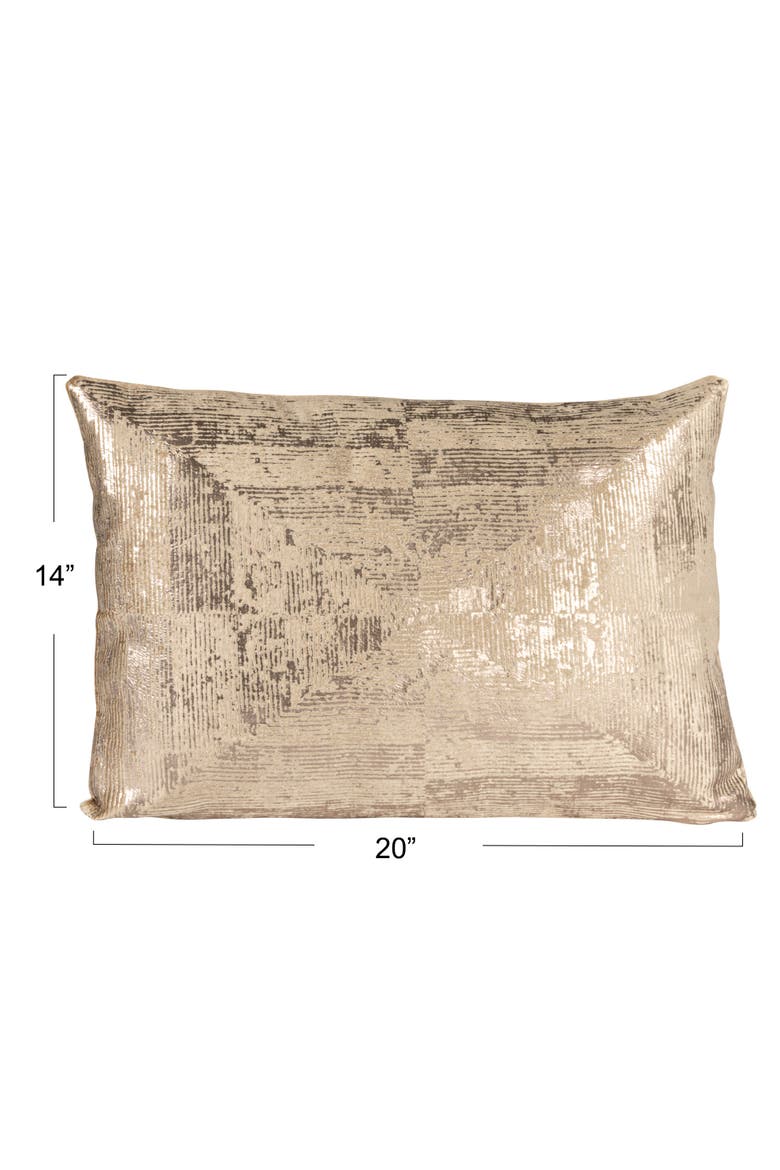 Aureate Sands Velvet Lumbar Pillow, Gold and Sand, Alternate, color, Tan
