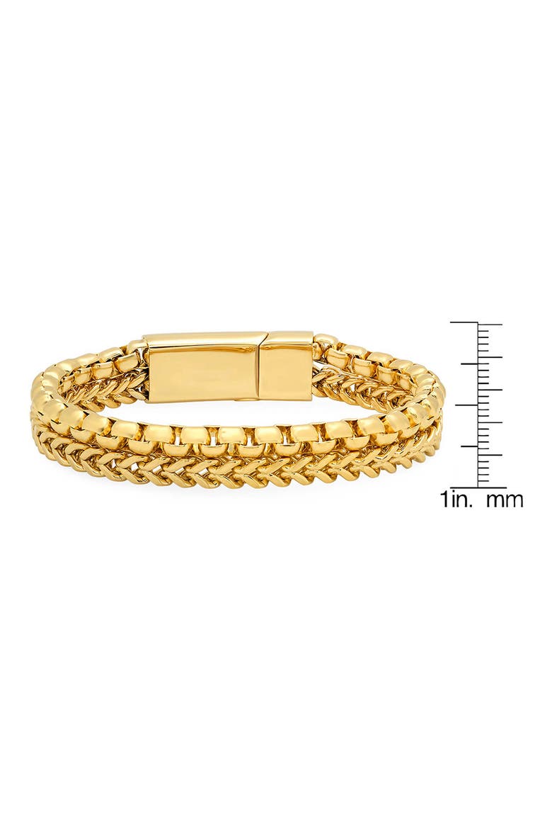Box Chain Bracelet, Alternate, color, GOLD