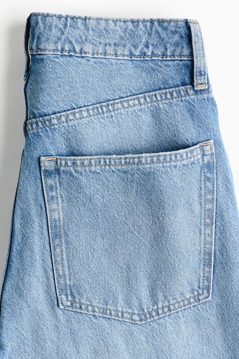 Barrel-leg High-waist Jeans, Alternate, color, Light denim blue