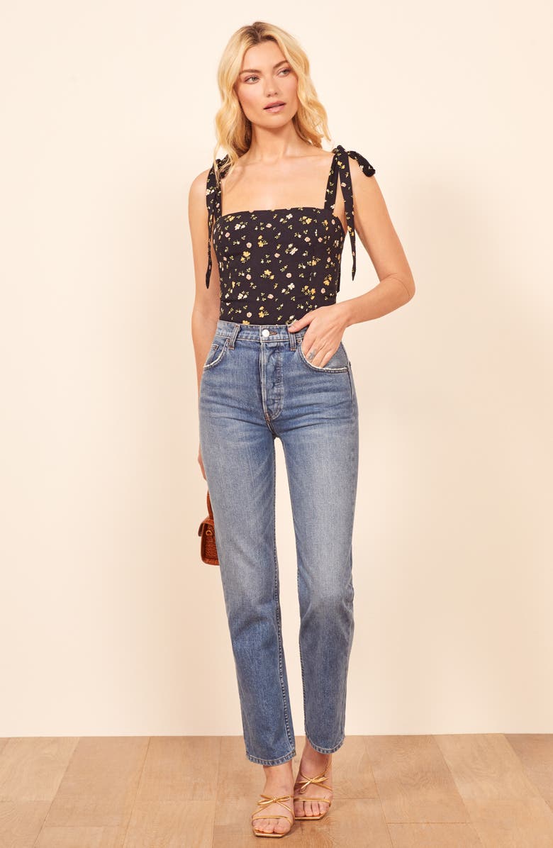 Reformation Ellora Tie Strap Tank, Alternate, color, 