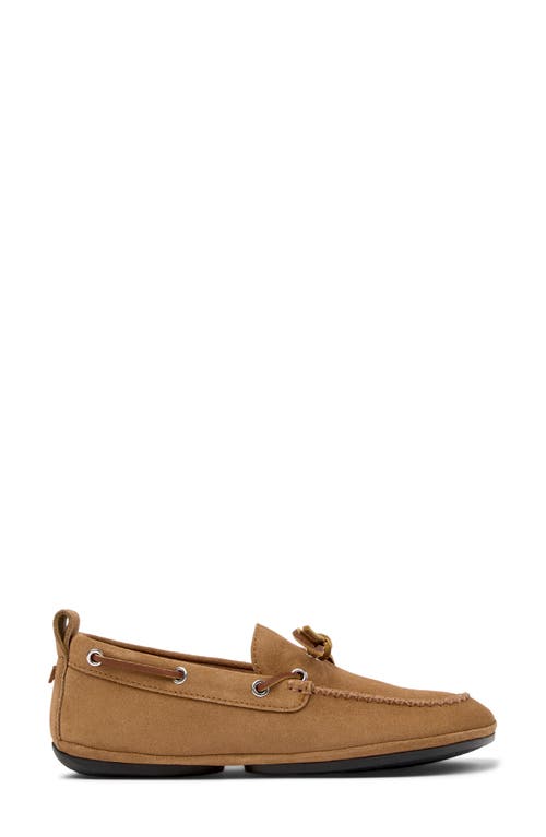 Camper Right Nina Suede Lace-up Boat Shoes In Brown