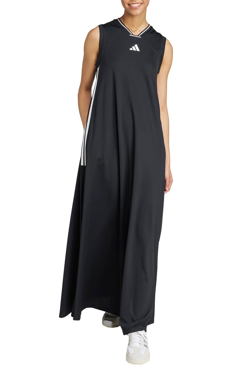 adidas Tiro Recycled Polyester Maxi Dress, Main, color,