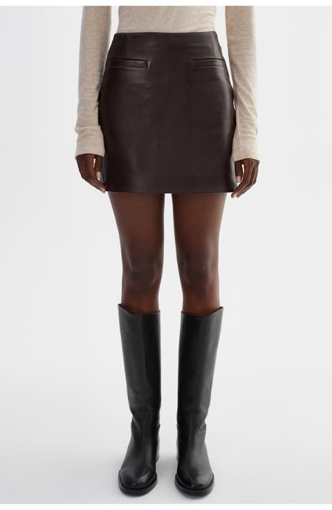 Rowan | Leather Mini Skirt
