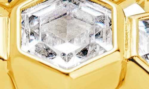 Sterling Forever 14k Plated Cz Set Of 3 Caterina Stacking Rings