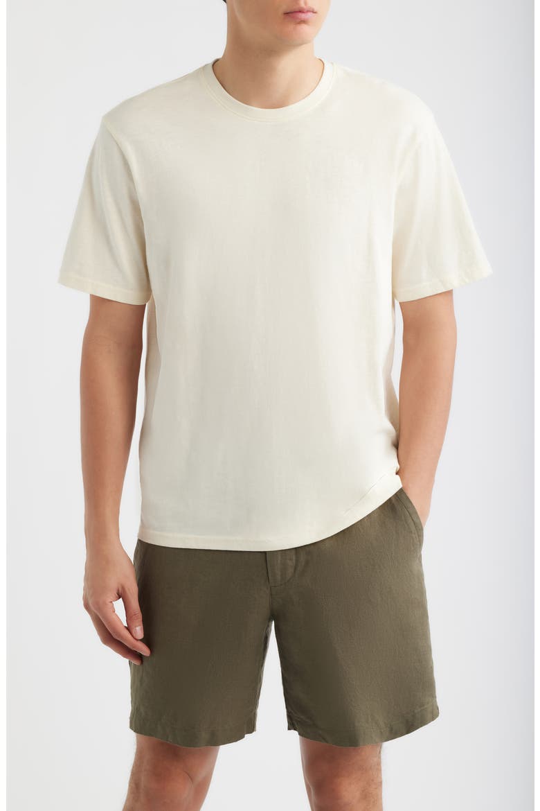 Slub Cotton Crewneck T-Shirt, Main, color, YELLOW PALE