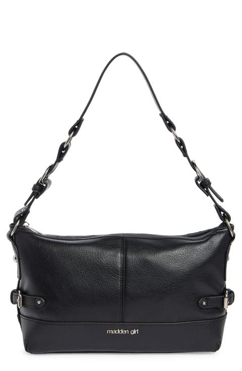 Textured Faux Leather Shoulder Bag