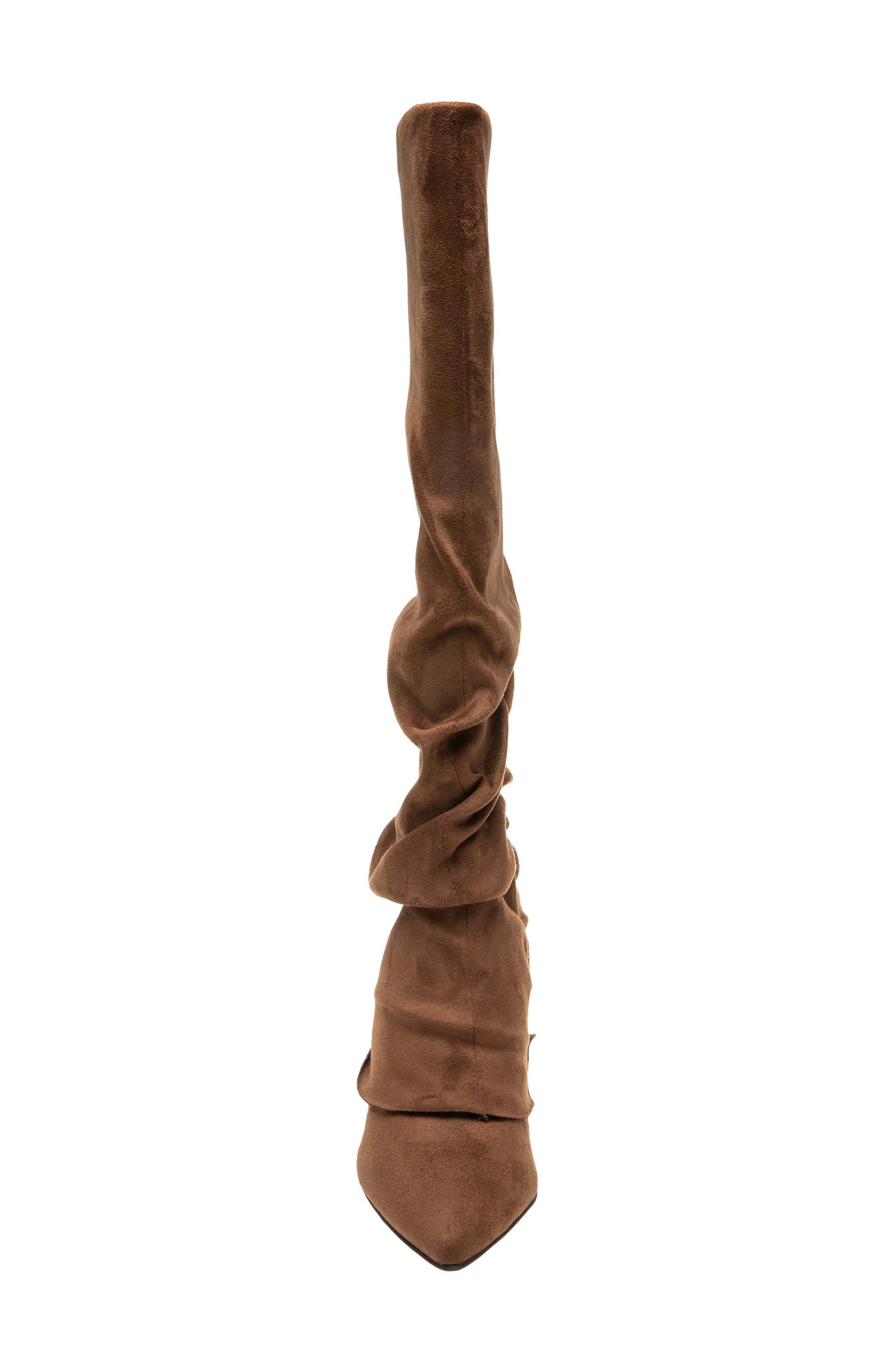 Asher Faux Leather Wedge Boot, Alternate, color, DARK BROWN