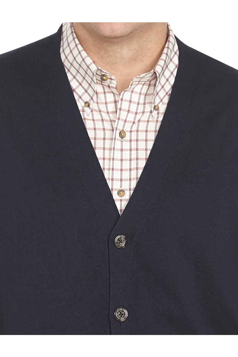 Big & Tall V-Neck Cardigan, Alternate, color, MIDNIGHT