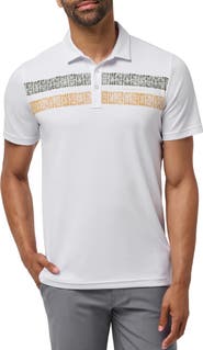 TravisMathew Perfect Memory Chest Stripe Cotton Blend Piqué Polo