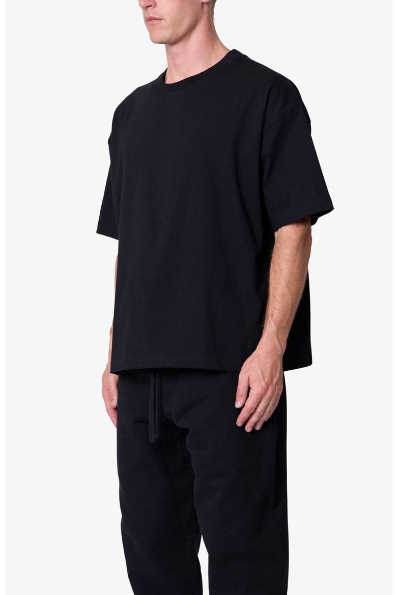 Boxy Heavy Cotton Jersey T-Shirt, Alternate, color, BLACK