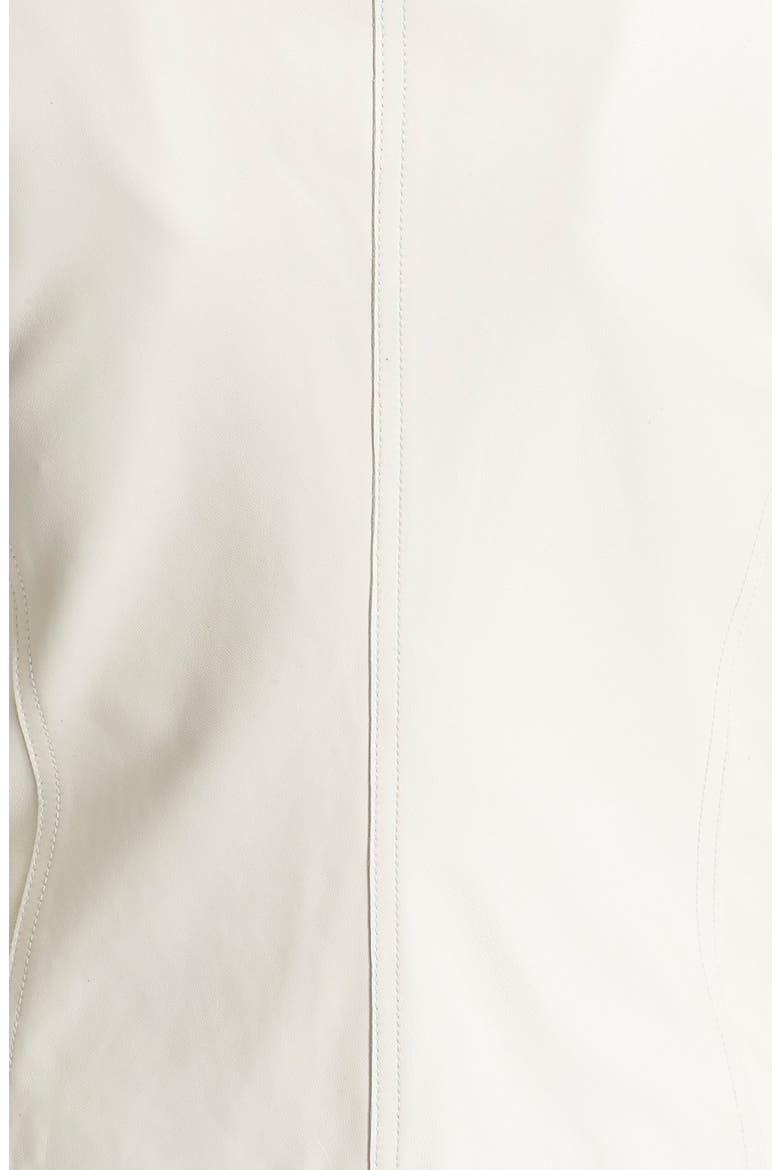 Tailored Leather Jacket, Alternate, color, WINTER WHITE