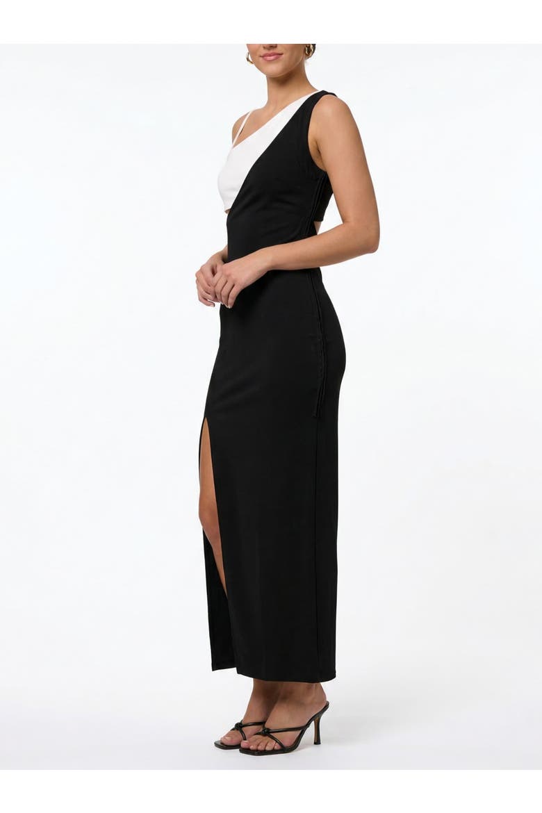 Phoenix One Shoulder Maxi Gown, Alternate, color, Black Eggshell