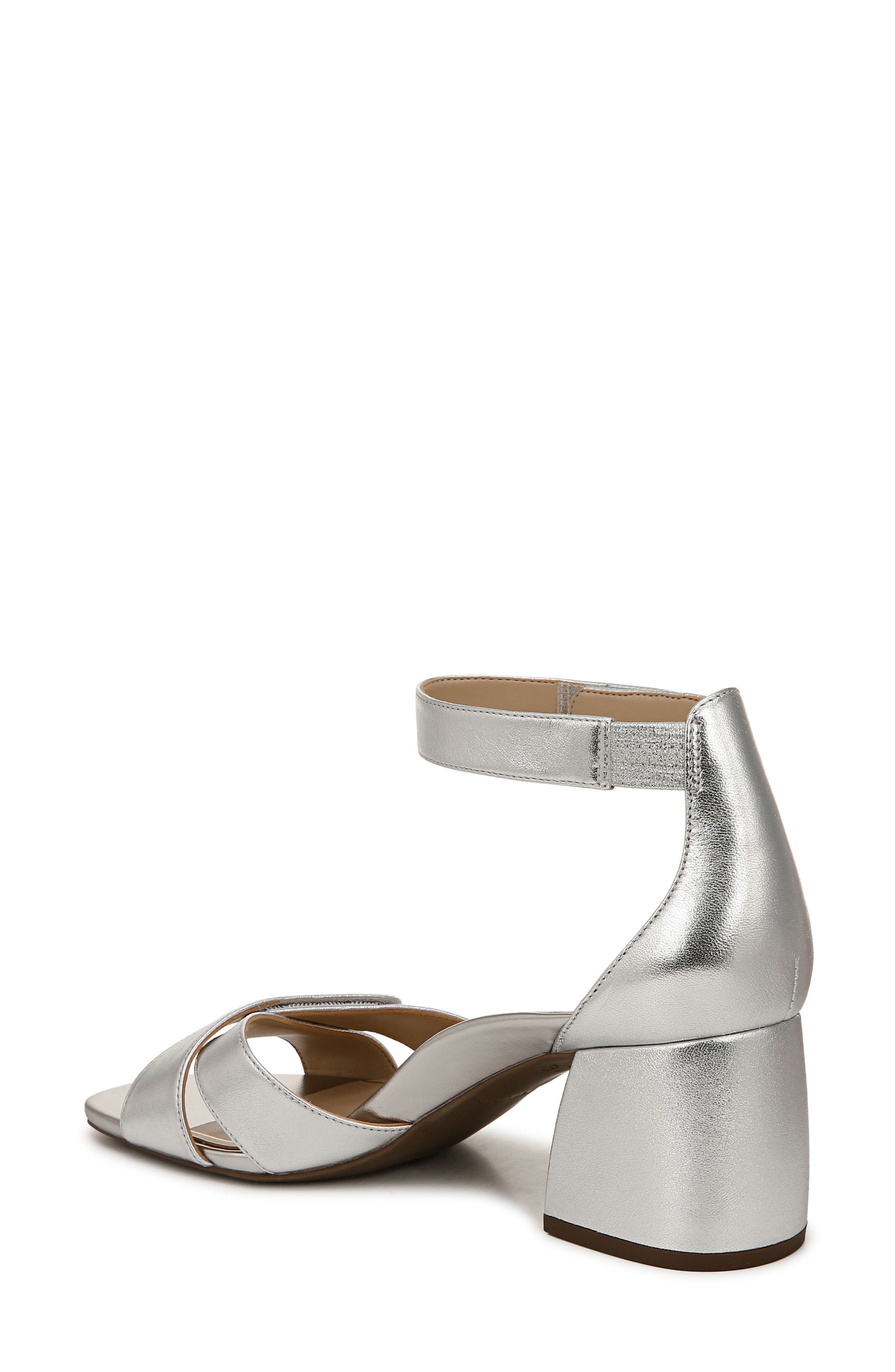 Salinas Block Heel Sandal, Alternate, color, SILVER