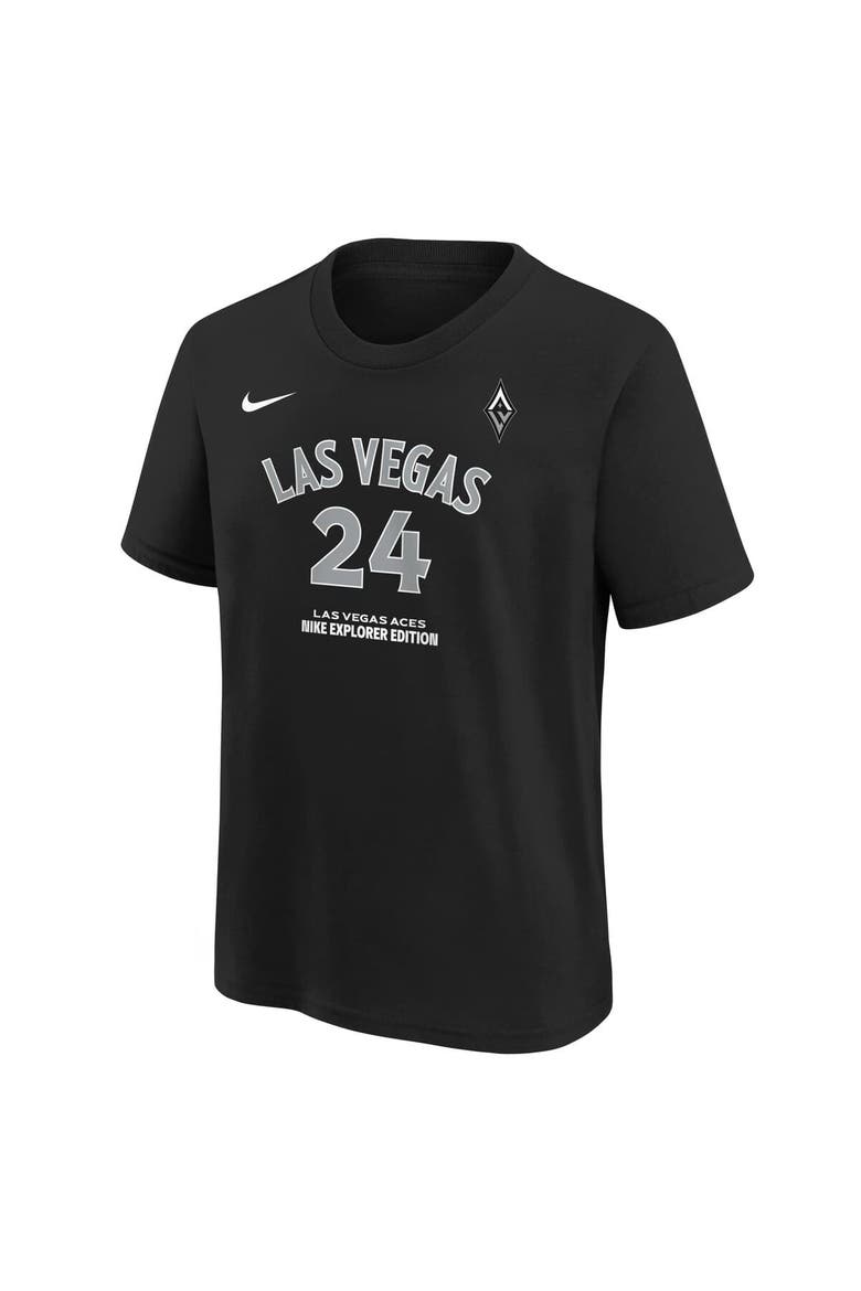 Youth Nike Jewell Loyd Black Las Vegas Aces Explorer Edition Name & Number T-Shirt, Alternate, color, Black