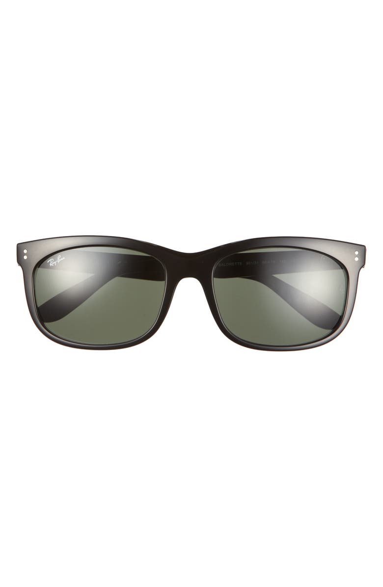 Ray-Ban 60mm Pillow Sunglasses, Main, color, Black