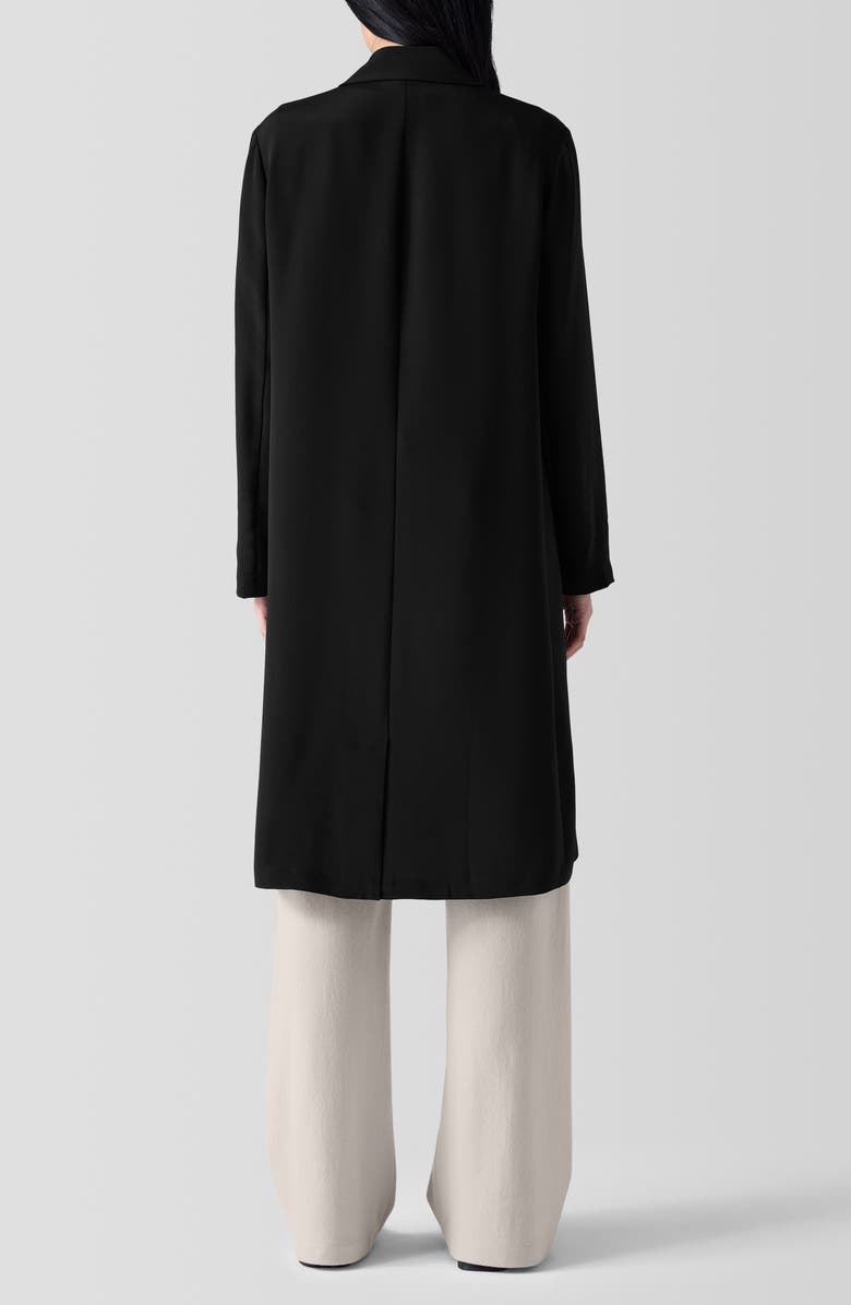 Eileen Fisher Open Front Silk Chiffon Jacket, Alternate, color, Black