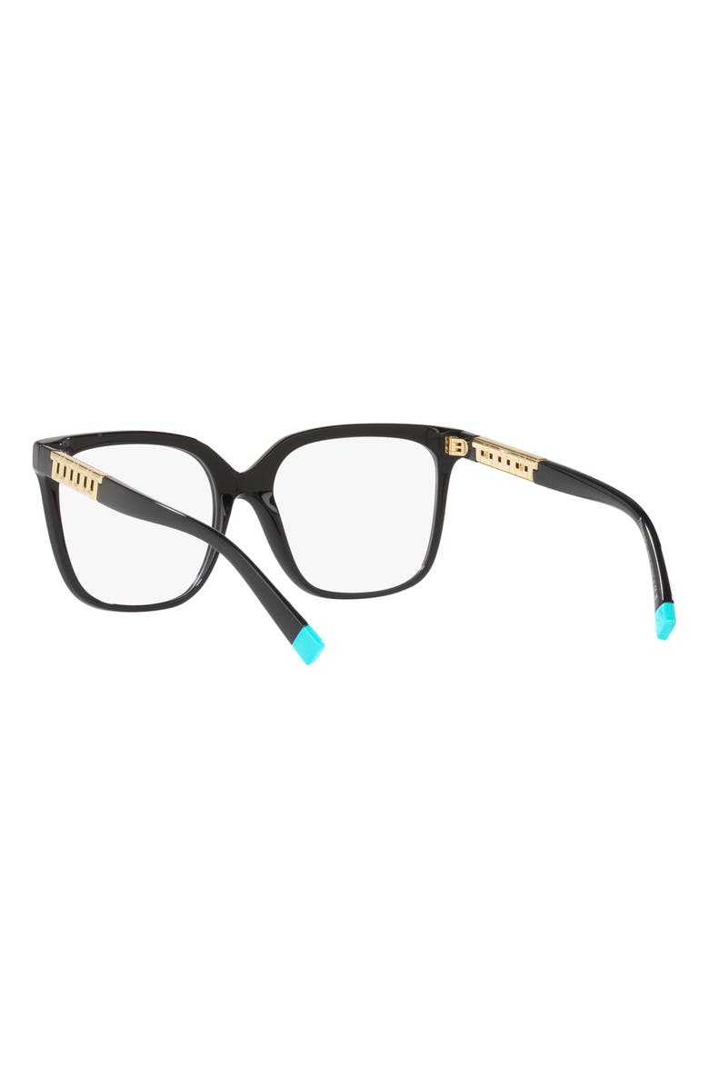 Tiffany & Co. 54mm Square Optical Glasses, Alternate, color, Black