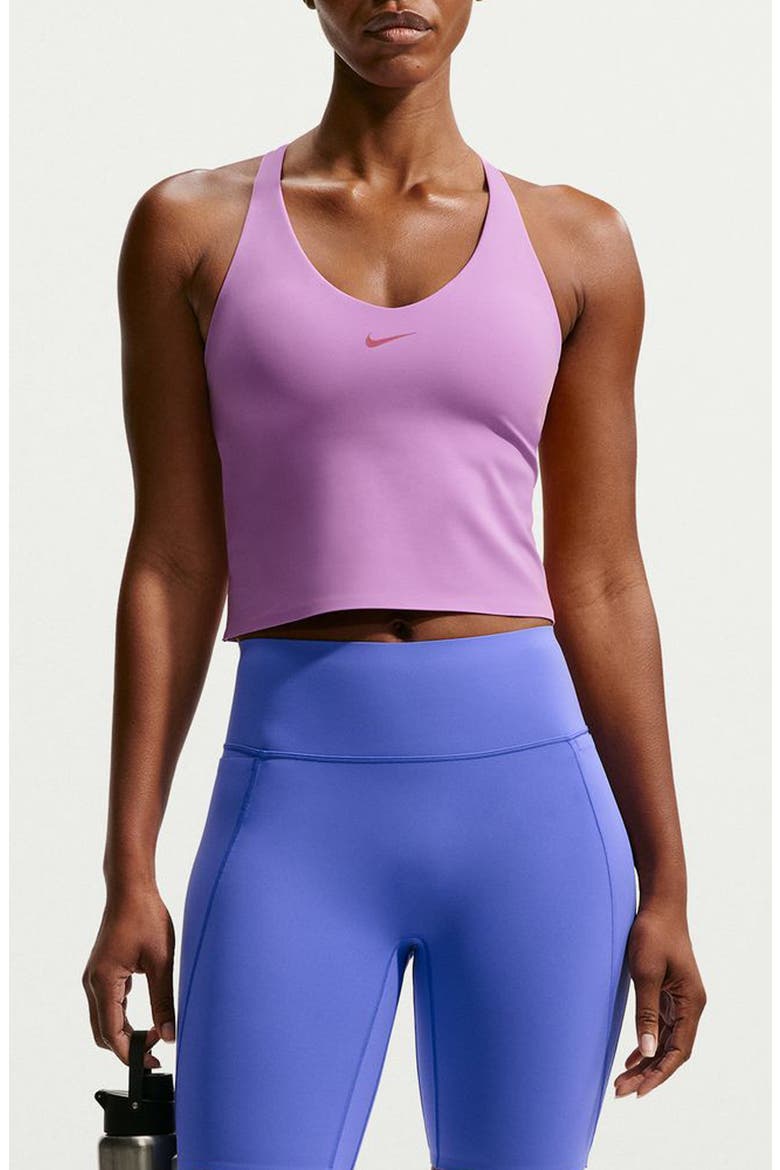 Universa Medium Support Padded Sports Bra Tank, Main, color, LIGHT MAGENTA/ DUSTY BERRY