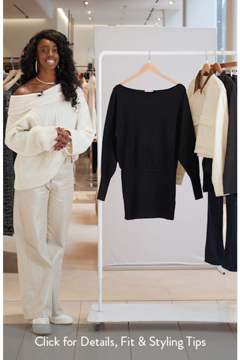 Eve Off the Shoulder Long Sleeve Knit Minidress video