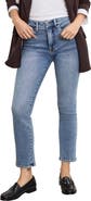 Good American Soft-Tech Good Legs Mid Rise Straight Leg Jeans