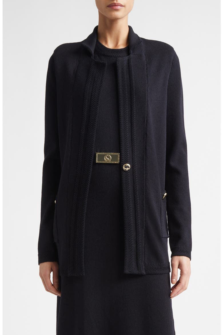 Legacy Wool Blend Sweater Coat, Main, color, BLACK