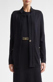 ST. JOHN Legacy Wool Blend Sweater Coat