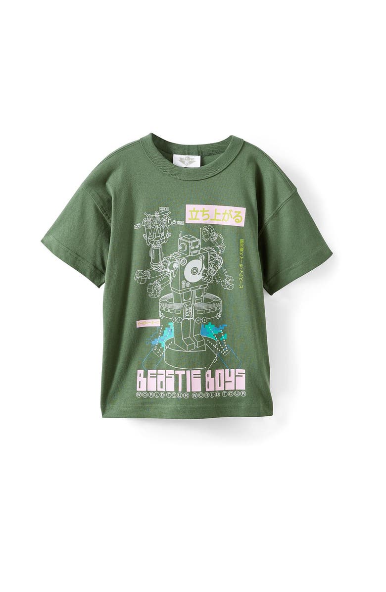 Cotton On Kids Kid's License Drop Shoulder Ss Tee, Main, color, Khaki Beastie Boys