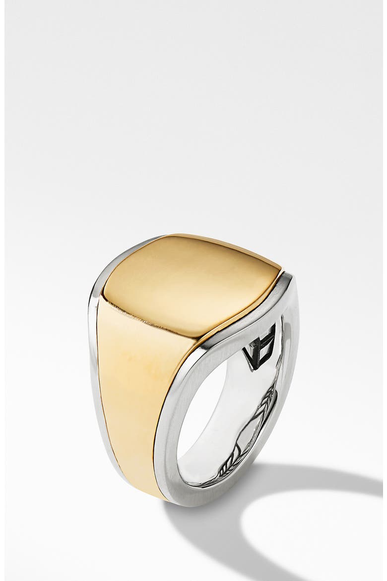 Streamline® Signet Ring, Alternate, color, TWO TONE