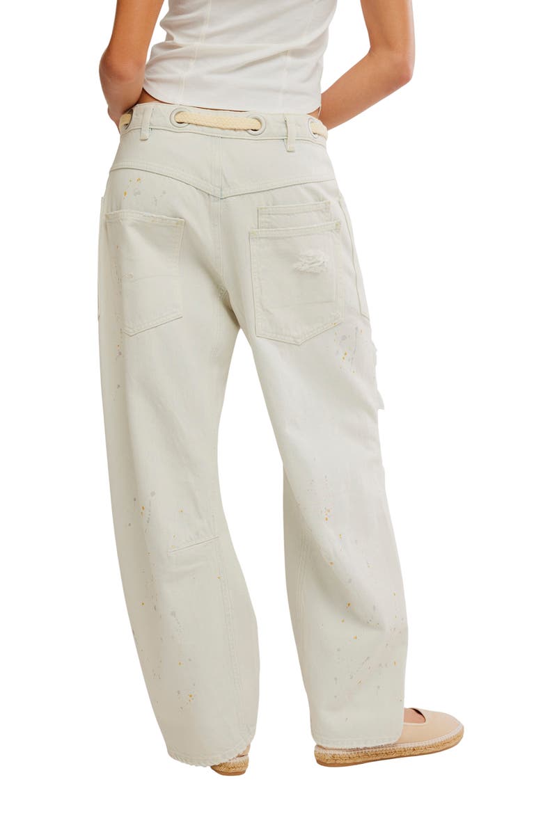 We The Free Moxie Mid Rise Barrel Jeans, Alternate, color, SEA MIST