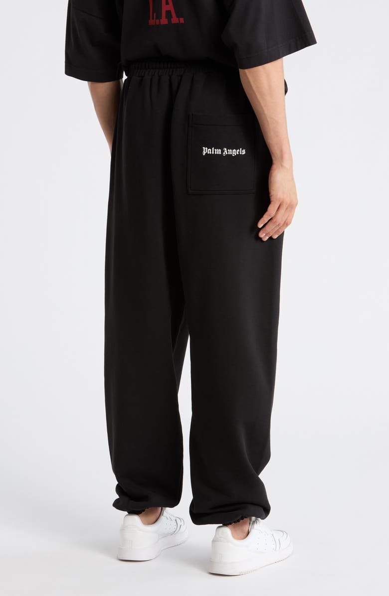 Palm Angels Logo Graphics Sweatpants, Alternate, color, Black Red