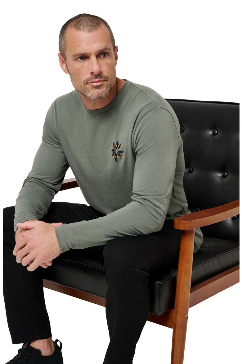 Big Bay Long Sleeve Cotton Graphic T-Shirt, Alternate, color, DARK OLIVE