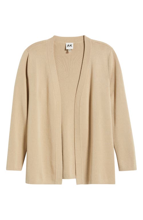 Ak Anne Klein Newport Kissing Front Cardigan In Brown