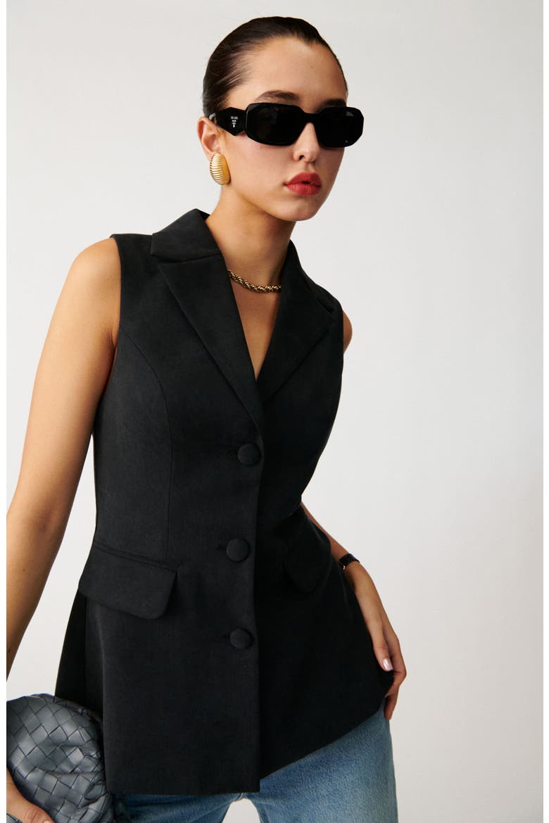 Billie Vest, Alternate, color, BLACK