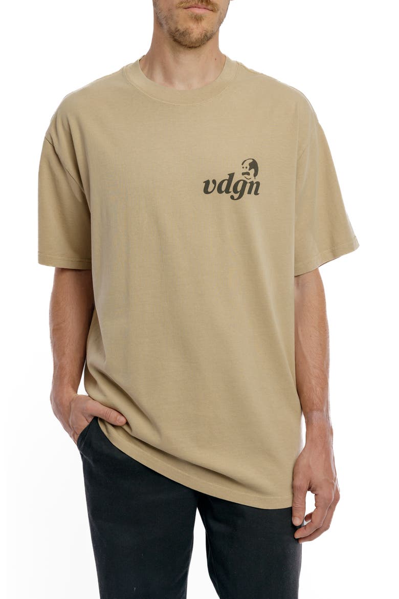 Wanted Poster Heavyweight Tee, Main, color, Khaki