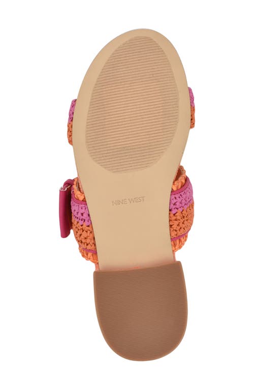 Nine West Sameey Two-strap Sandal In Orange