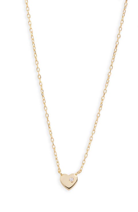 Lab-Grown Diamond Heart Pendant Necklace