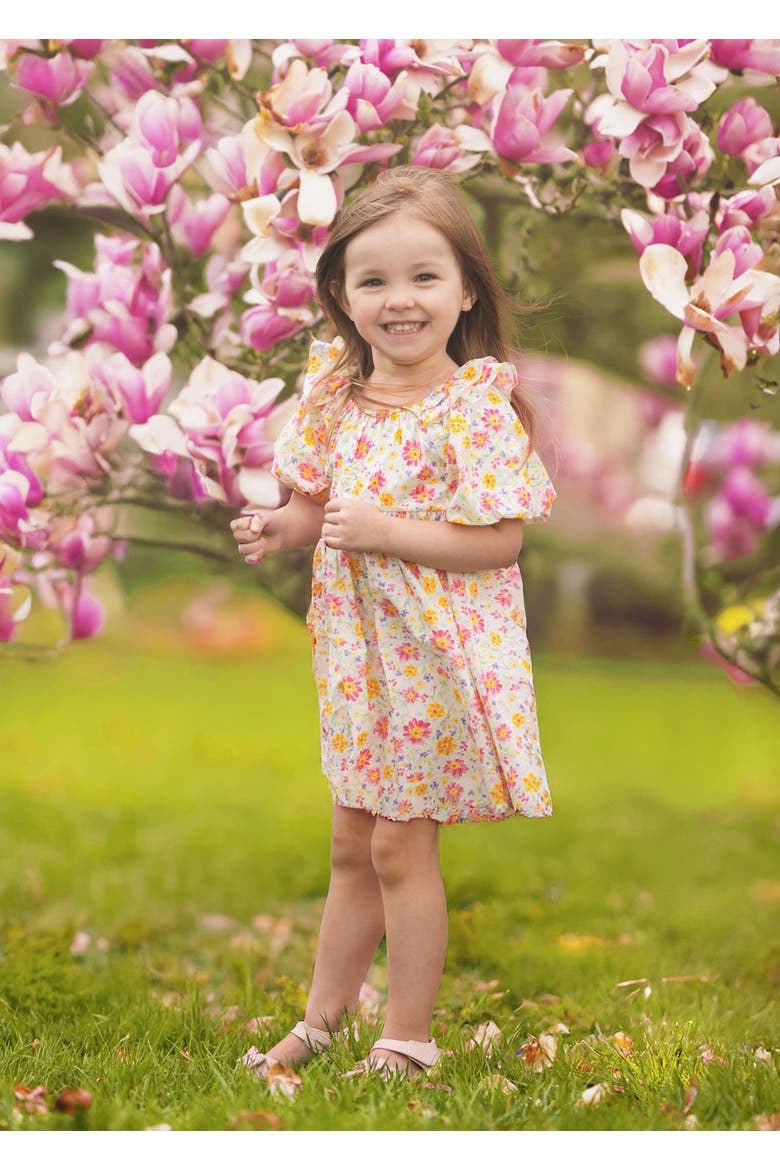Petal Party Short Bubble Sleeve Dress, Alternate, color, Pink