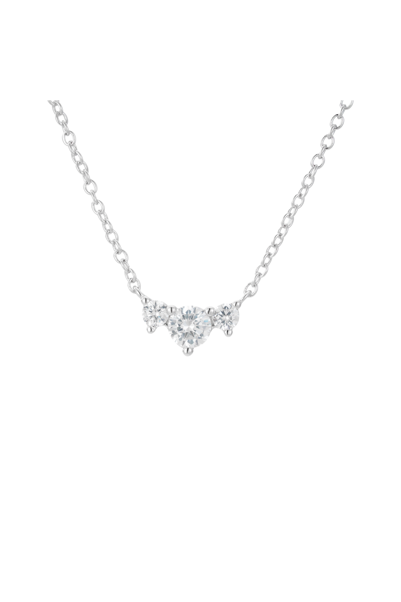 Capri Crystal Necklace, Main, color, Metallic Silver