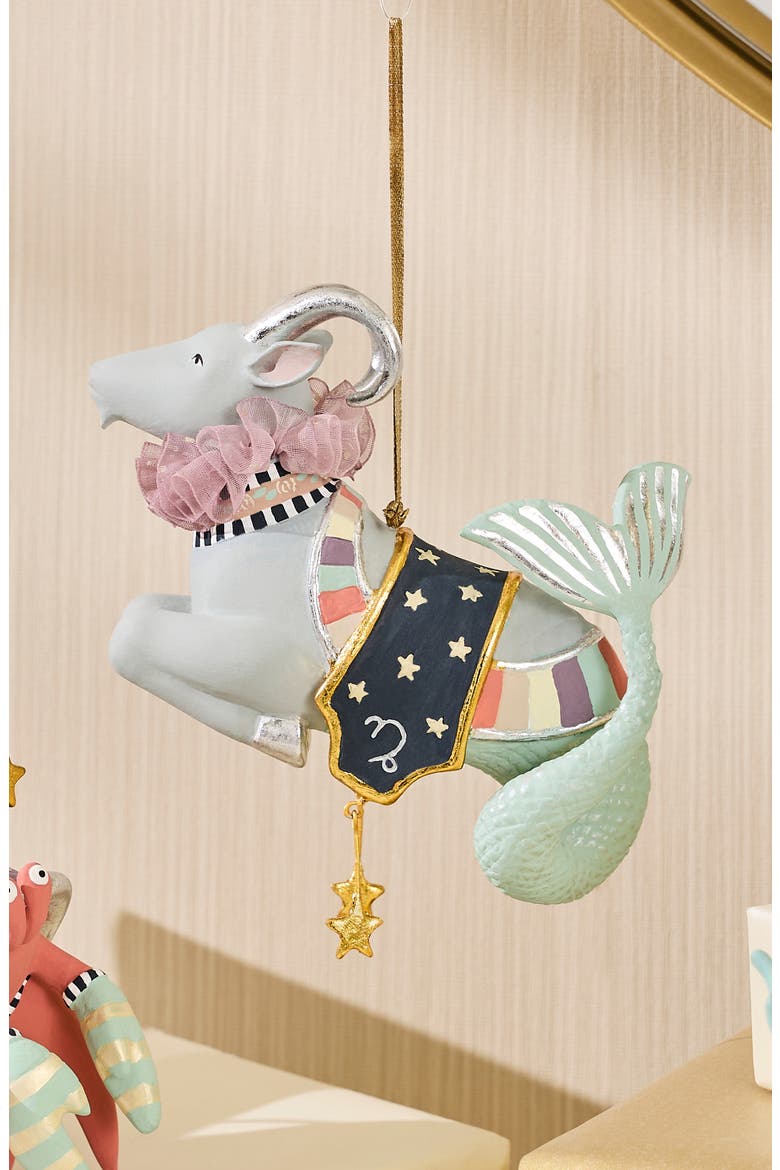 Patience Brewster Capricorn Ornament, Alternate, color, MULTI