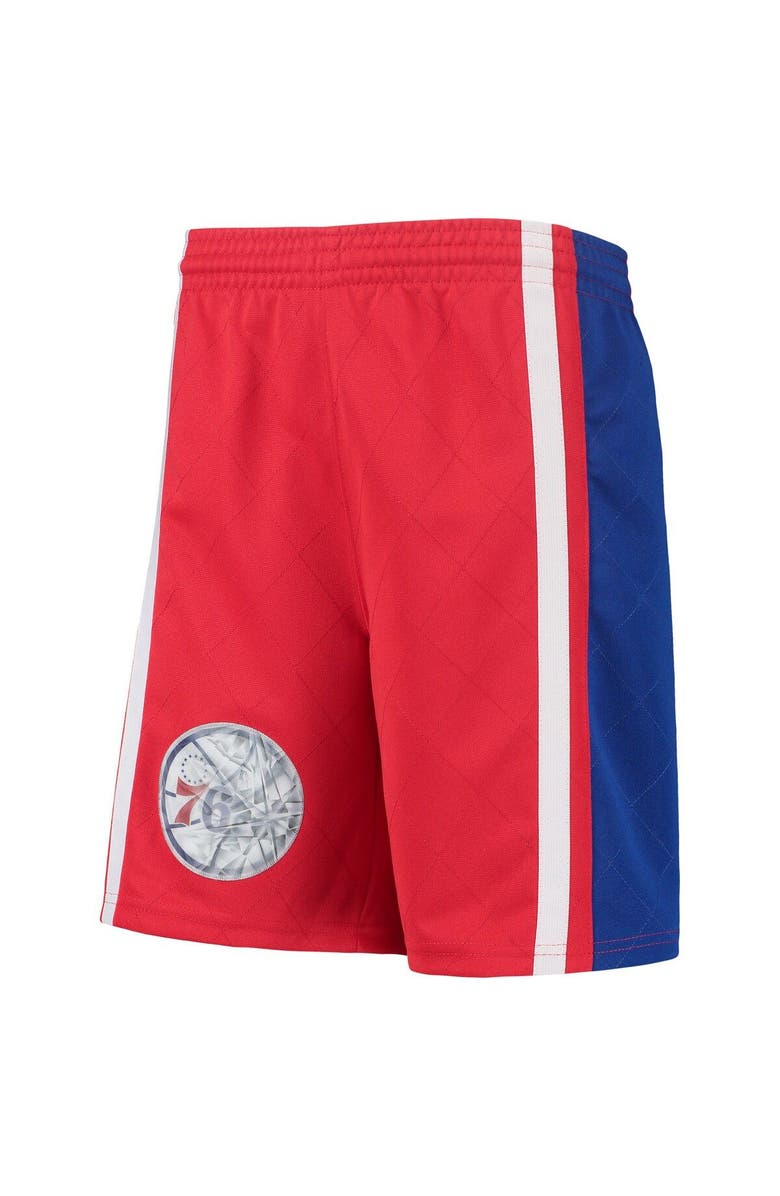 Mitchell & Ness Youth Mitchell & Ness Red Philadelphia 76ers 1996 Hardwood Classics 75th Anniversary Swingman Shorts, Alternate, color, Red