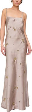 Lily and Lionel London Starburst All Over Embellished Maxi Dress