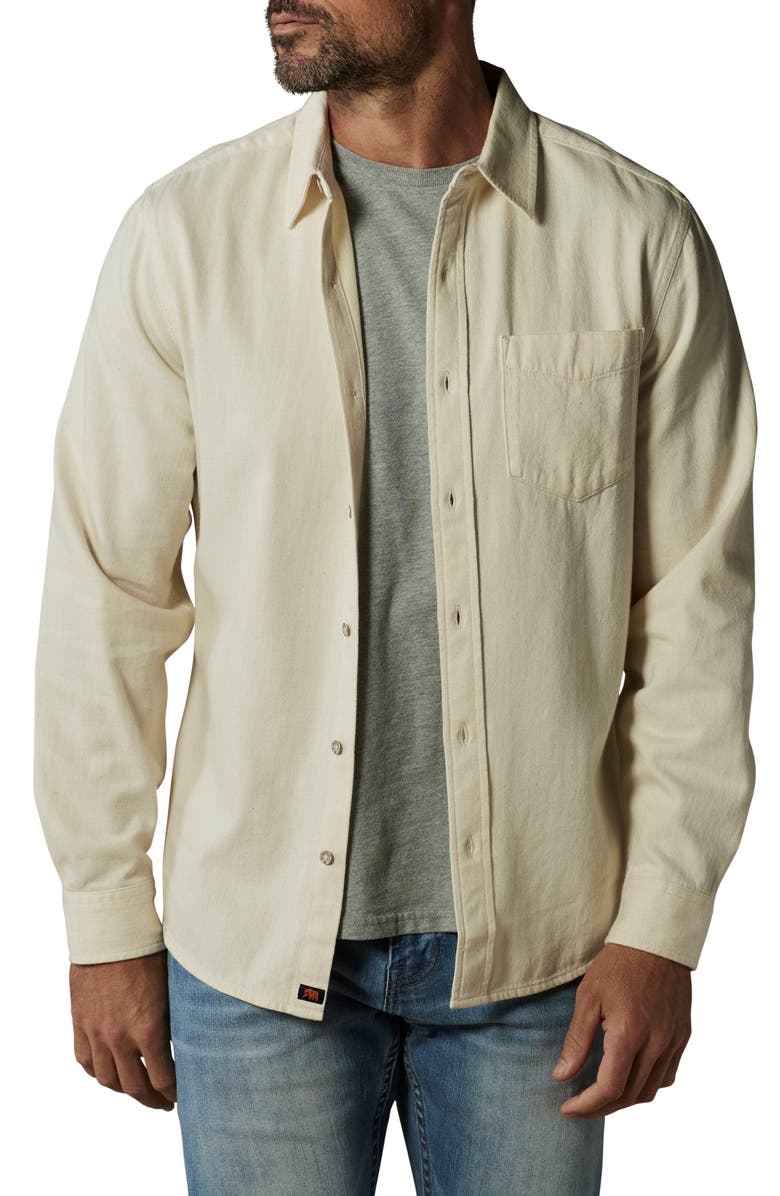 The Normal Brand Denim Button-Up Shirt, Main, color, Ecru