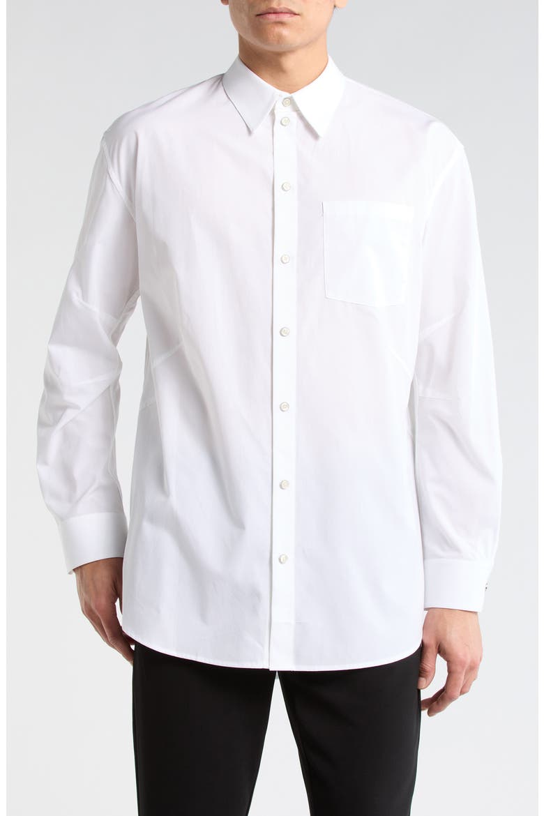 Apex Oversize Button-Up Shirt, Main, color, WHITE