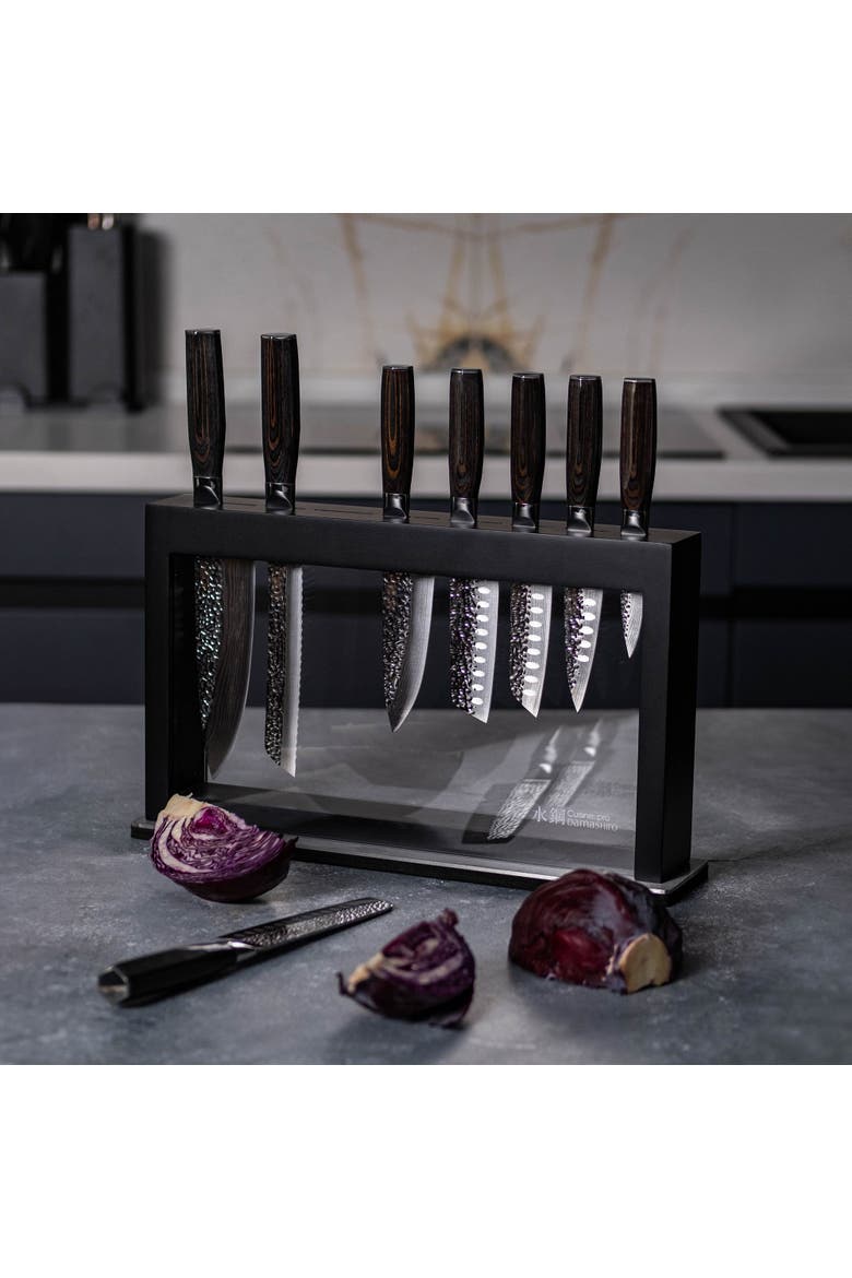 Damashiro EMPEROR® 9-Piece Hisa Knife Block, Alternate, color, Black