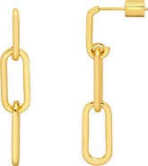 Estella Bartlett Paper Clip Chain Drop Earrings