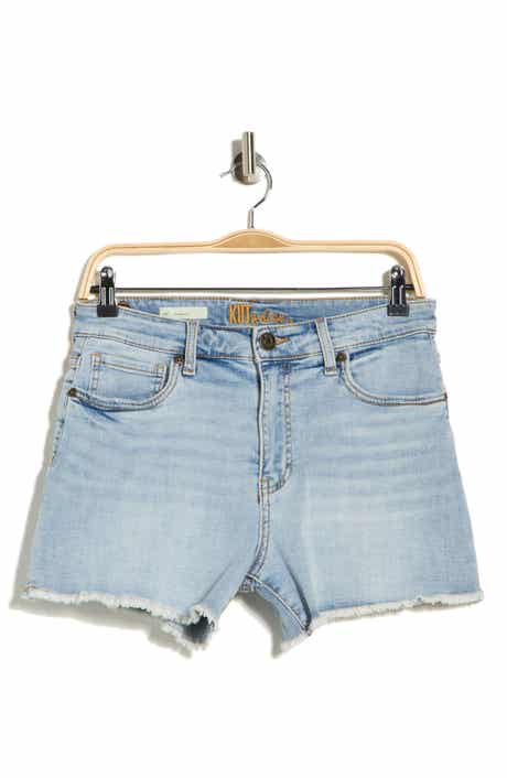 KUT from the Kloth Kat Frayed Hem High Waist Denim Shorts