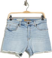 KUT from the Kloth Kat Frayed Hem High Waist Denim Shorts