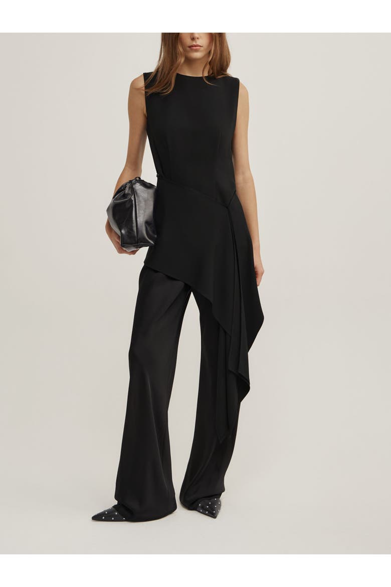 Sash Wrap Top, Alternate, color, Black