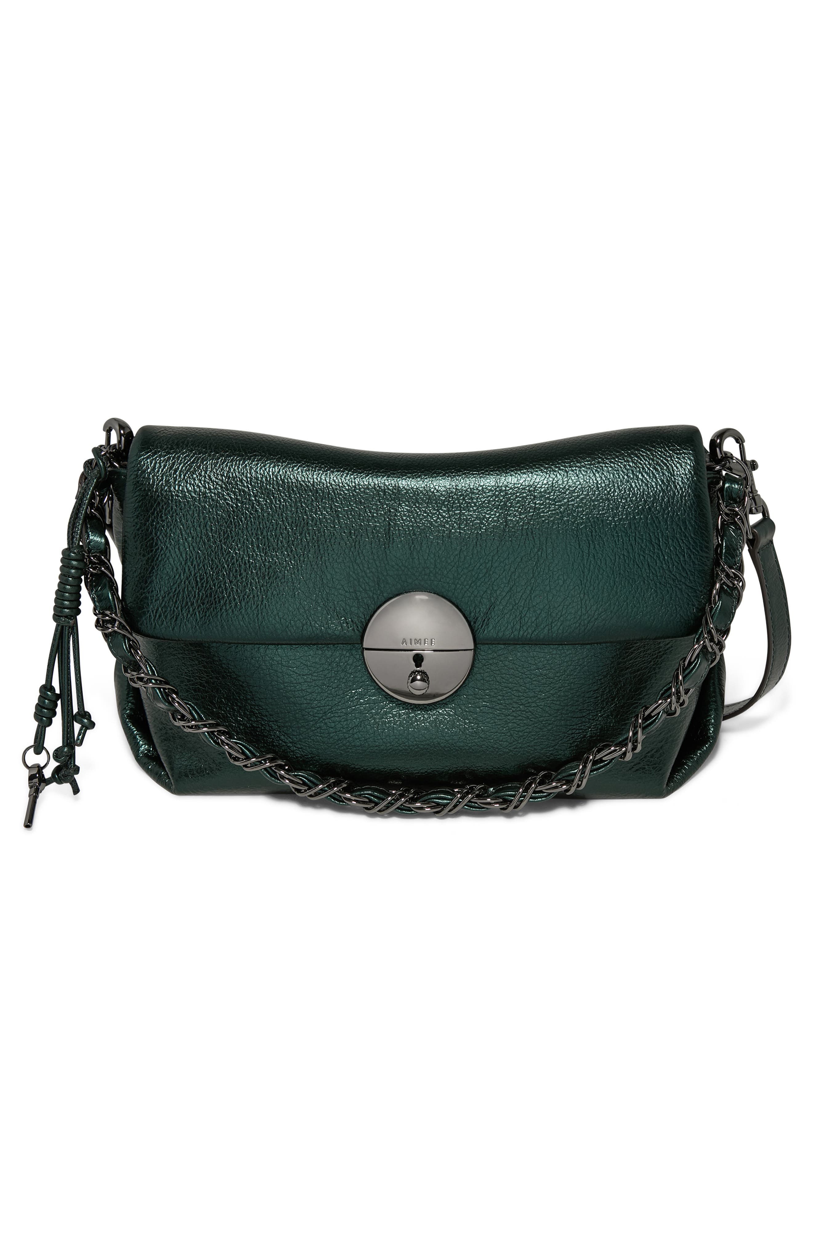 Ricci Convertible Shoulder Bag, Alternate, color, METALLIC FOREST