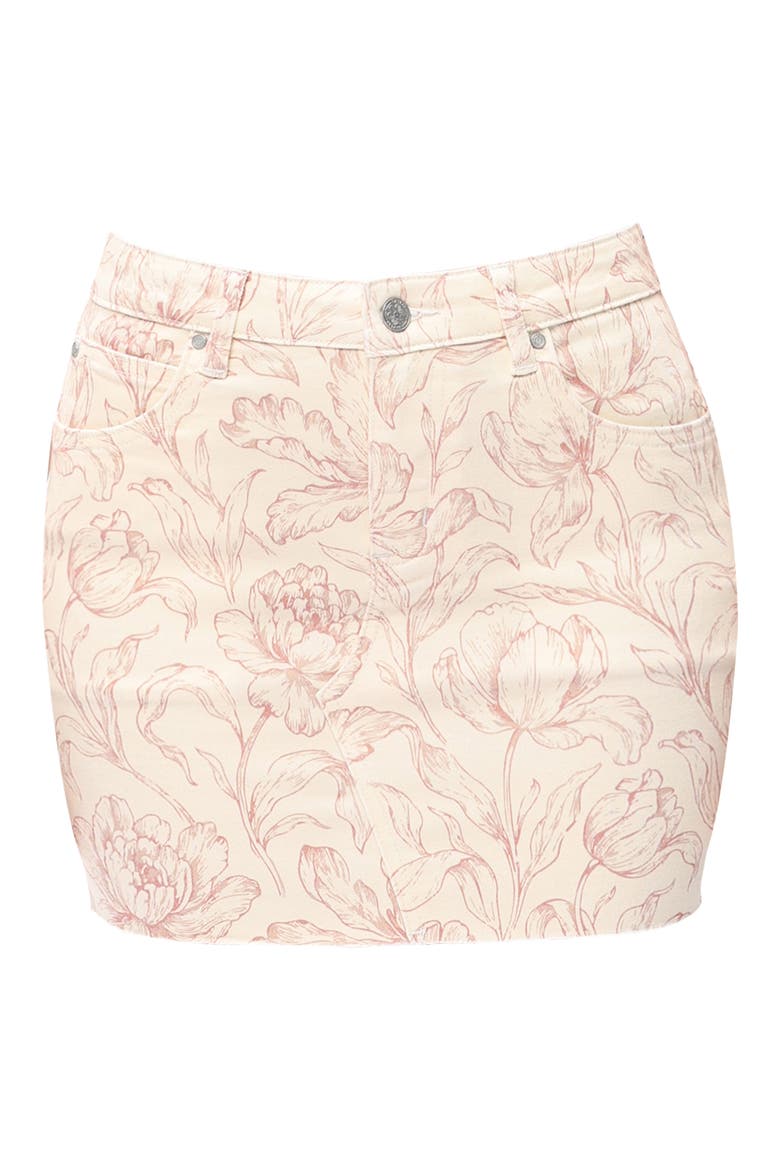 Montreal Floral Denim Miniskirt, Alternate, color, SOFTREALM